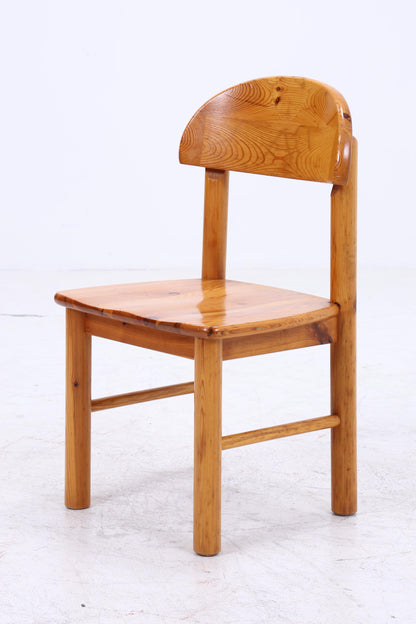 4er Set Holzstühle von Rainer Daumiller, 1970er  | Mid Century Küchen Stuhl Esszimmerstühle Vintage Retro