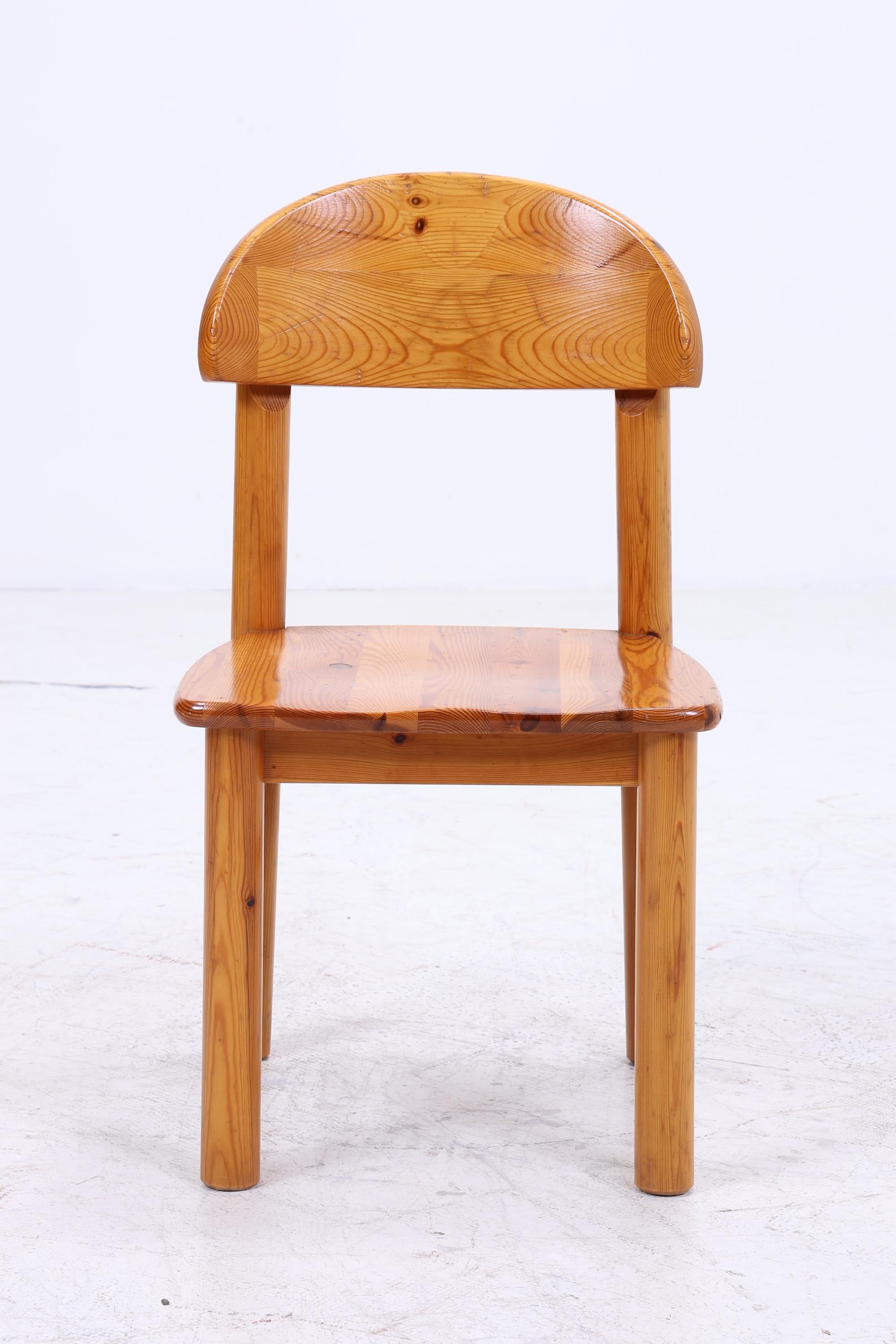 2er Set Holzstühle von Rainer Daumiller, 1970er  | Mid Century Küchen Stuhl Esszimmerstühle Vintage Retro