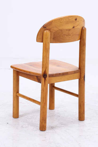 4er Set Holzstühle von Rainer Daumiller, 1970er  | Mid Century Küchen Stuhl Esszimmerstühle Vintage Retro