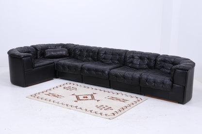 Desede DS11 Vintage Modular Leder Sofa | Mid Century Couch Lounge Schwarz Retro 60er
