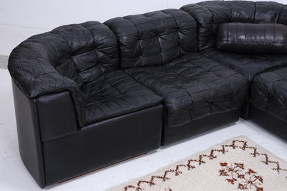 Desede DS11 Vintage Modular Leder Sofa | Mid Century Couch Lounge Schwarz Retro 60er