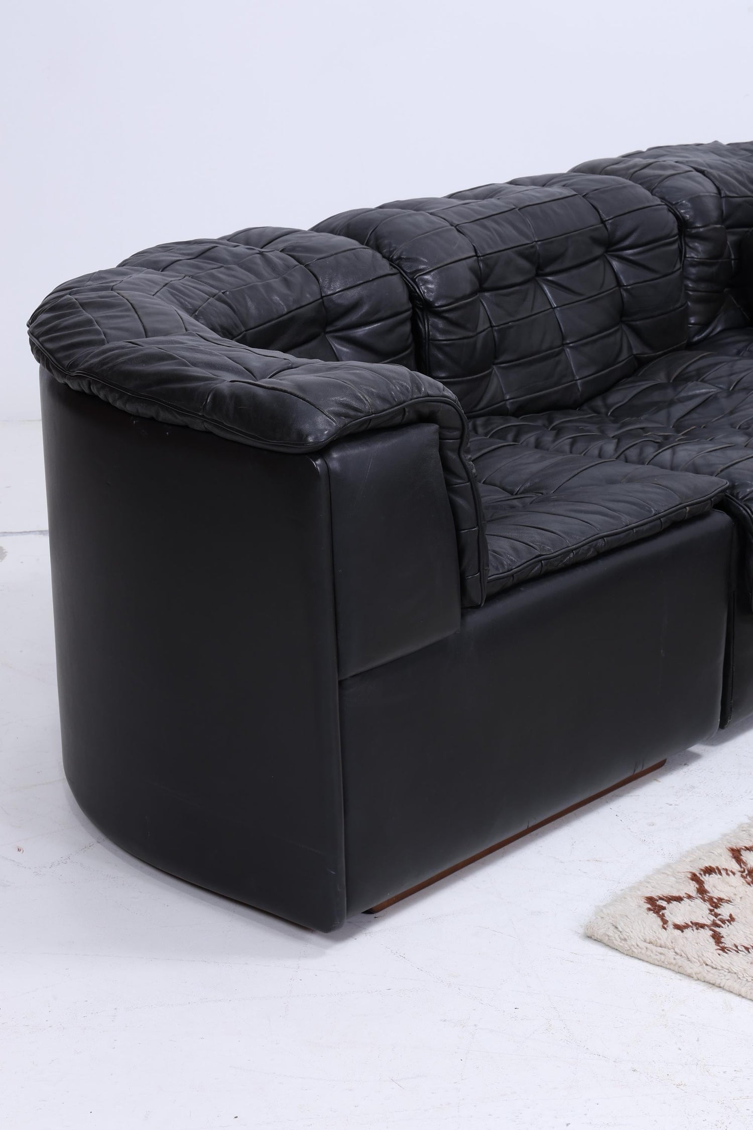 Desede DS11 Vintage Modular Leder Sofa | Mid Century Couch Lounge Schwarz Retro 60er