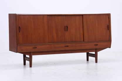 Vintage Teak Sideboard 60er Jahre Danish Design | Mid Century Anrichte mit Schubladen &amp; Fächern Retro Holz Aufbewahrung