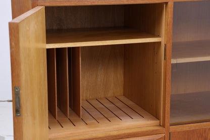 Hellerau Vintage Vitrineaus Eiche  | Mid Century Highboard Serie 602 Franz Ehrlich Schrankwand Schrank Aufbewahrung