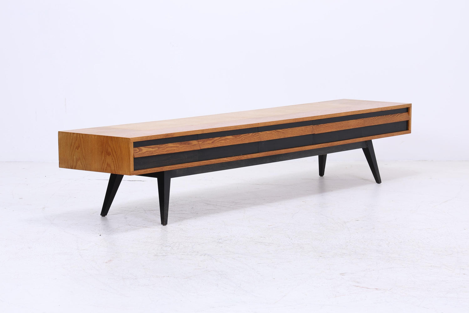 Vintage Lowboard 60er Jahre | Mid Century Sideboard mit Schubladen Retro Holz Aufbewahrung