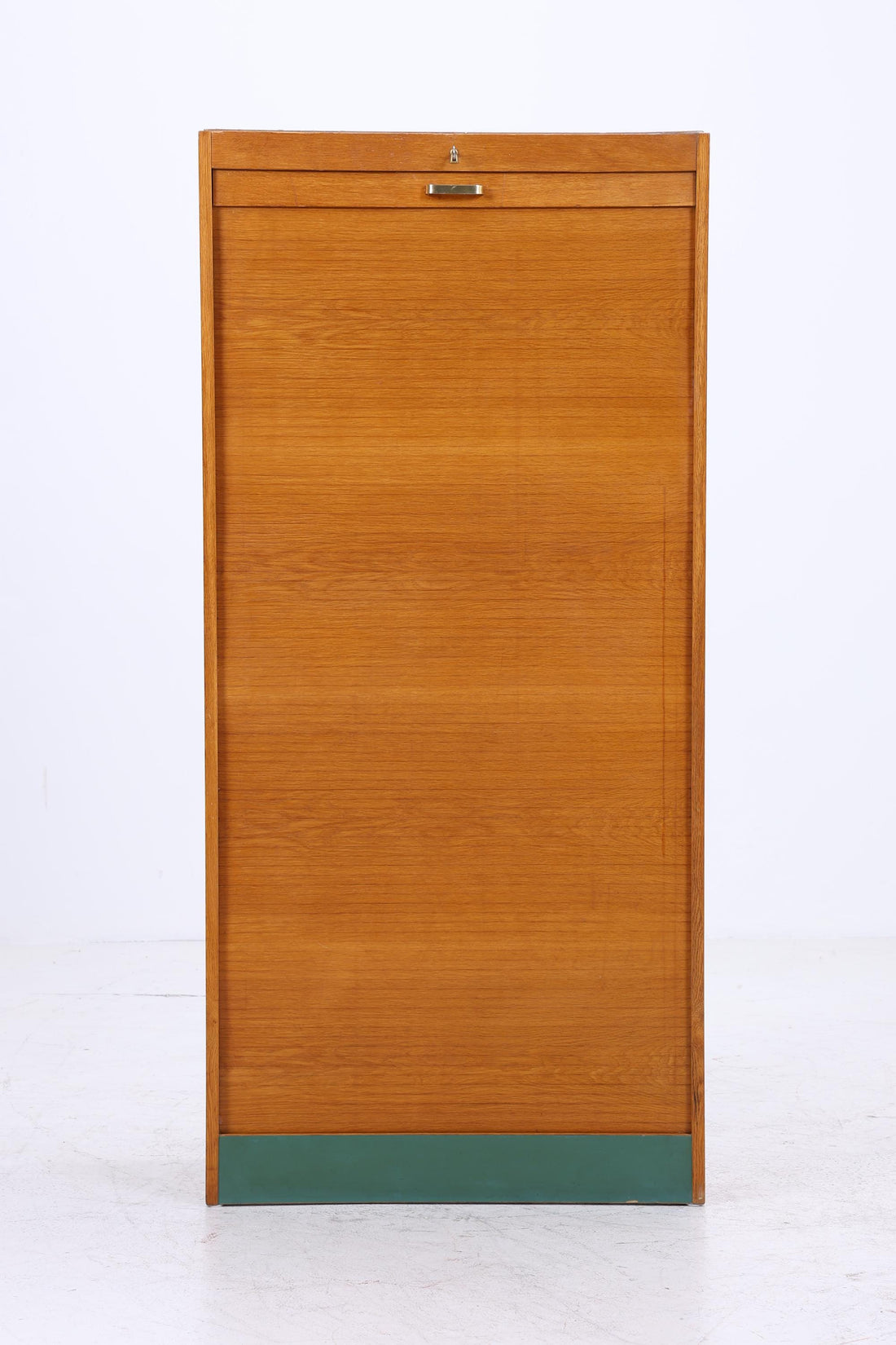 Vintage Rollladenschrank 60er Jahre | Mid Century Schrank Bücherschrank Highboard Holz Aufbewahrung Aktenschrank