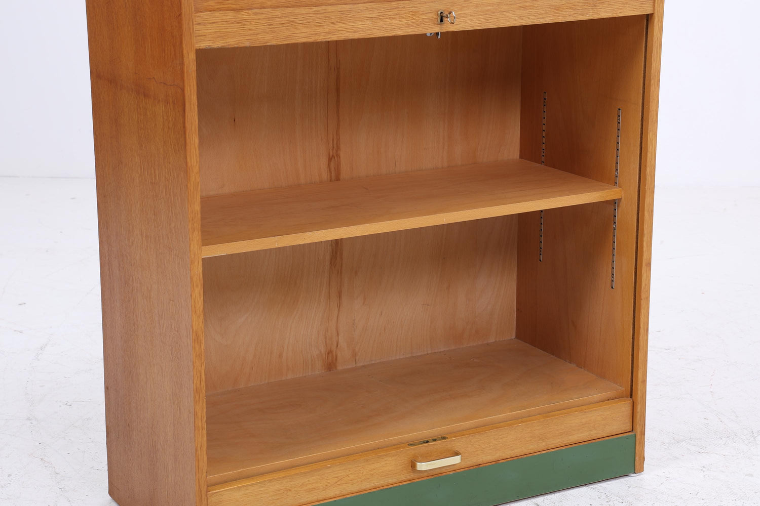 Vintage Rollladenschrank 60er Jahre | Mid Century Schrank Bücherschrank Highboard Holz Aufbewahrung Aktenschrank