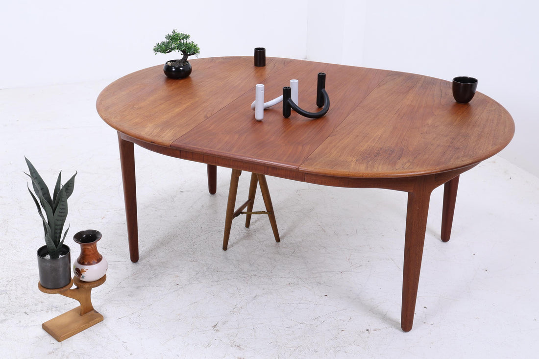 Vintage Teak Esstisch von Henning Kjaernulf | Danish Design Mid-Century Ausziehbarer Küchentisch 1960er Holz