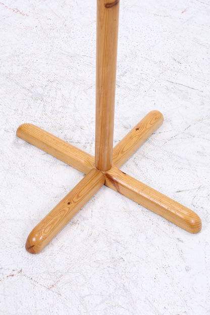 Vintage Rainer Daumiller Garderobe aus Kiefernholz mit drehbaren kugelförmigen Haken | Mid Century Design Kleiderständer Retro 60er