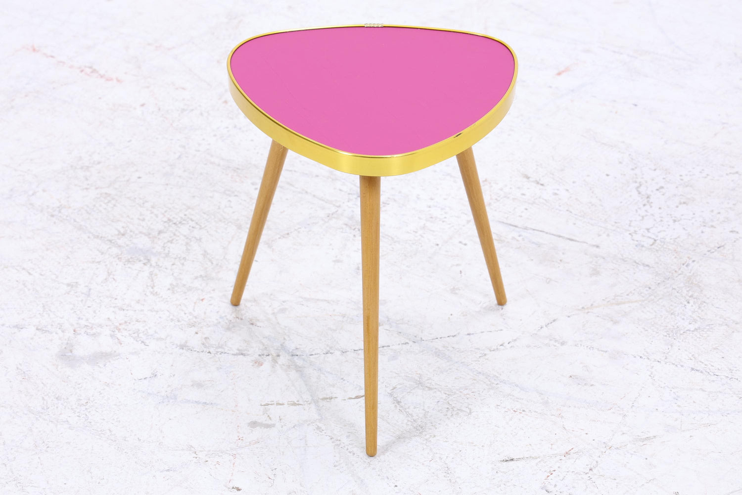 Vintage Blumentisch | Mid Century Nierentisch | Beistelltisch Pink 60er Jahre
