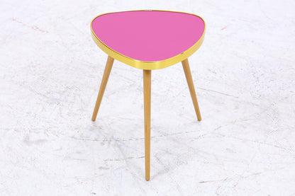 Vintage Blumentisch | Mid Century Nierentisch | Beistelltisch Pink 60er Jahre