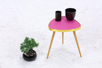 Vintage Blumentisch | Mid Century Nierentisch | Beistelltisch Pink 60er Jahre