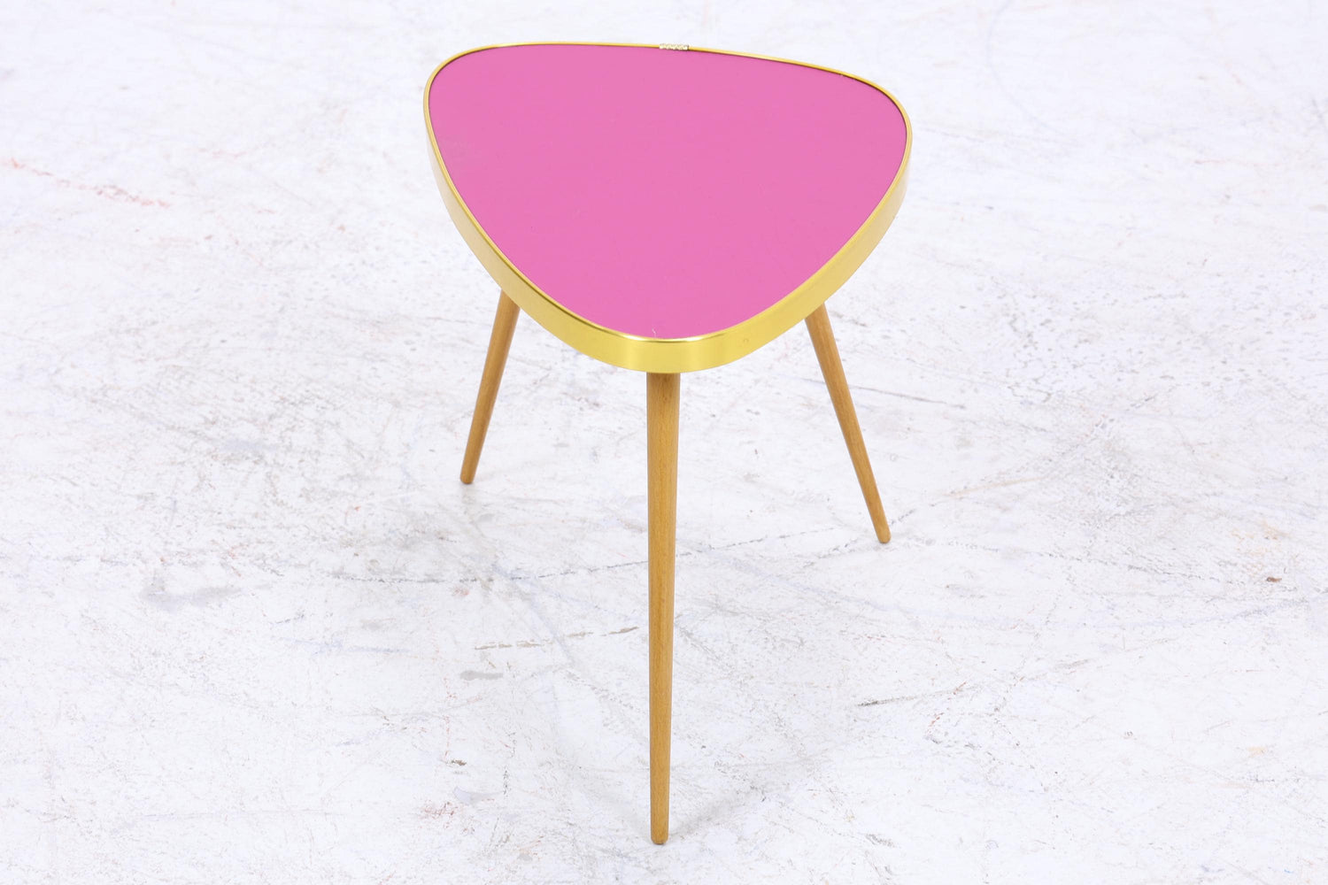 Vintage Blumentisch | Mid Century Nierentisch | Beistelltisch Pink 60er Jahre