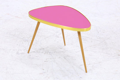 Vintage Blumentisch | Mid Century Nierentisch | Beistelltisch Pink 60er Jahre