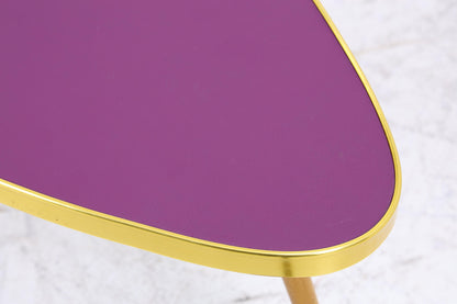 Vintage Blumentisch | Mid Century Nierentisch | Beistelltisch Lila 60er Jahre