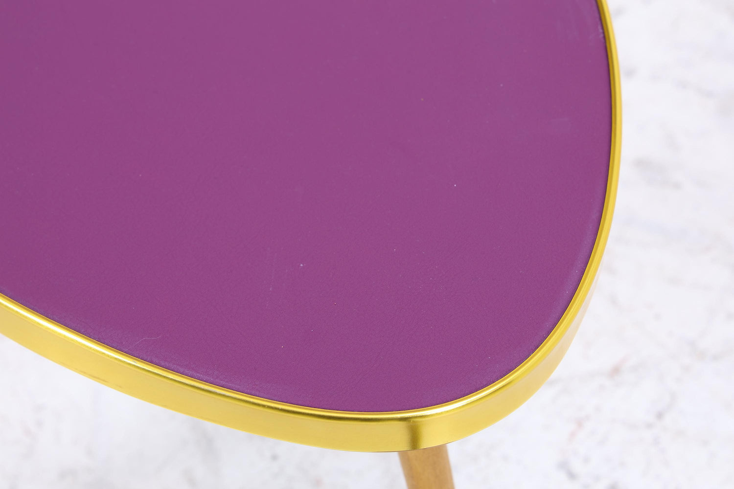 Vintage Blumentisch | Mid Century Nierentisch | Beistelltisch Lila 60er Jahre
