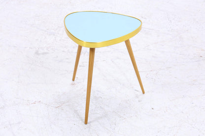 Vintage Blumentisch | Mid Century Nierentisch | Beistelltisch Blau 60er Jahre