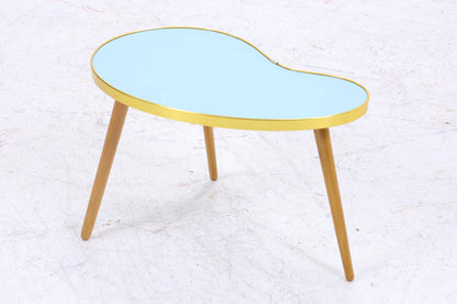 Vintage Nierentisch | Mid Century Blumentisch | Beistelltische Blau 60er Jahre