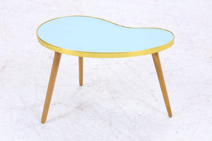 Vintage Nierentisch | Mid Century Blumentisch | Beistelltische Blau 60er Jahre
