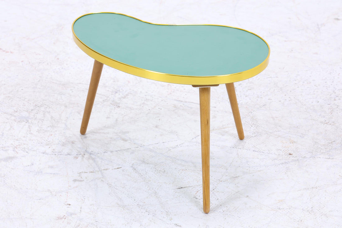 Vintage Nierentisch | Mid Century Blumentisch | Beistelltische Grün 60er Jahre
