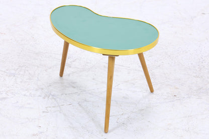 Vintage Nierentisch | Mid Century Blumentisch | Beistelltische Grün 60er Jahre