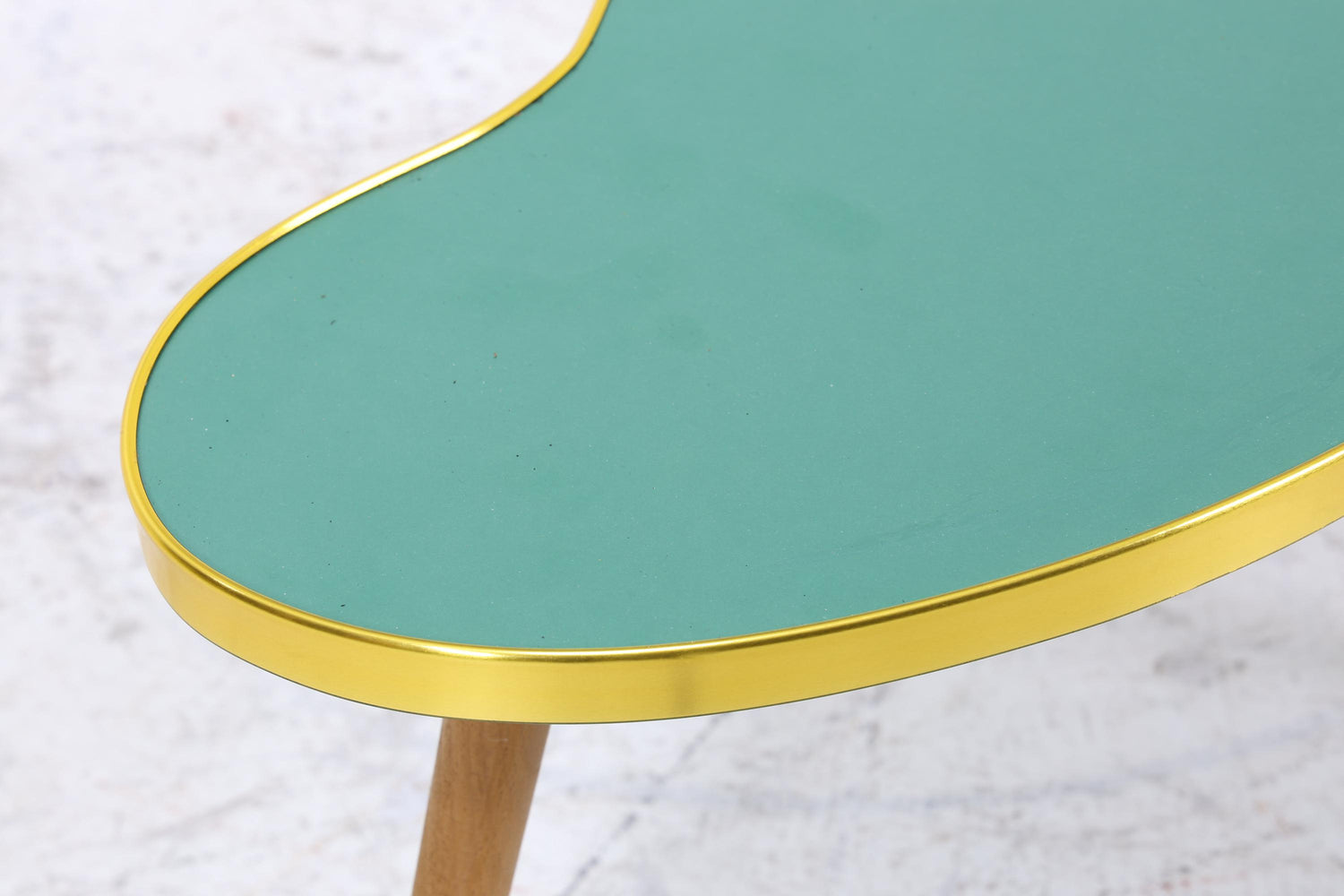 Vintage Nierentisch | Mid Century Blumentisch | Beistelltische Grün 60er Jahre