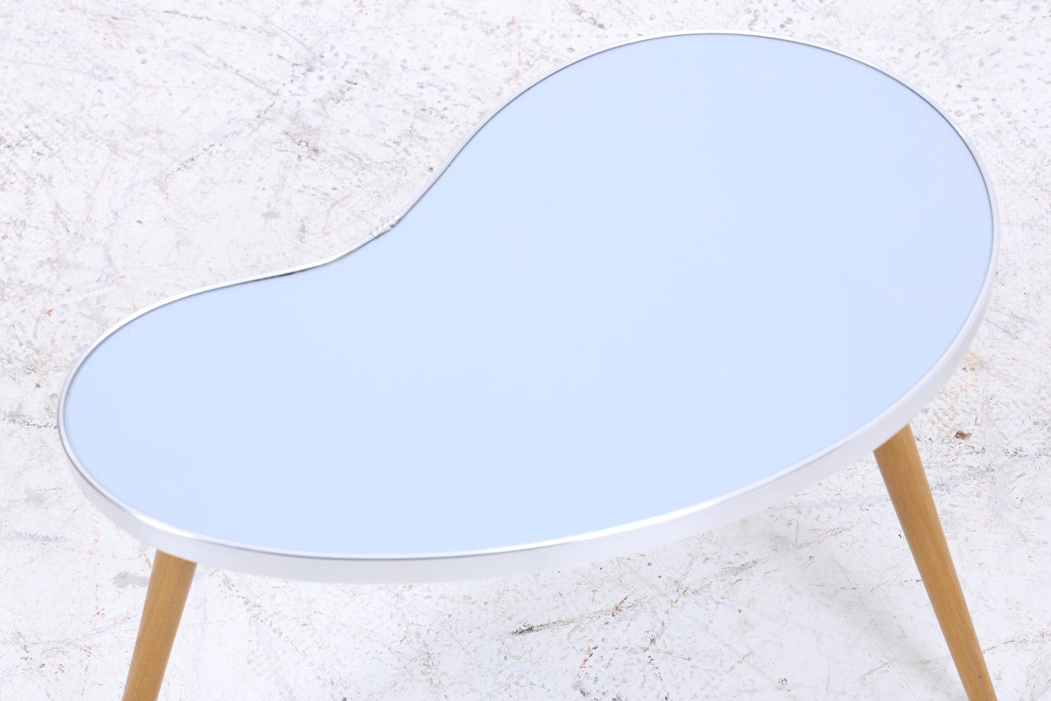 Vintage Nierentisch | Mid Century Blumentisch | Beistelltische Blau 60er Jahre