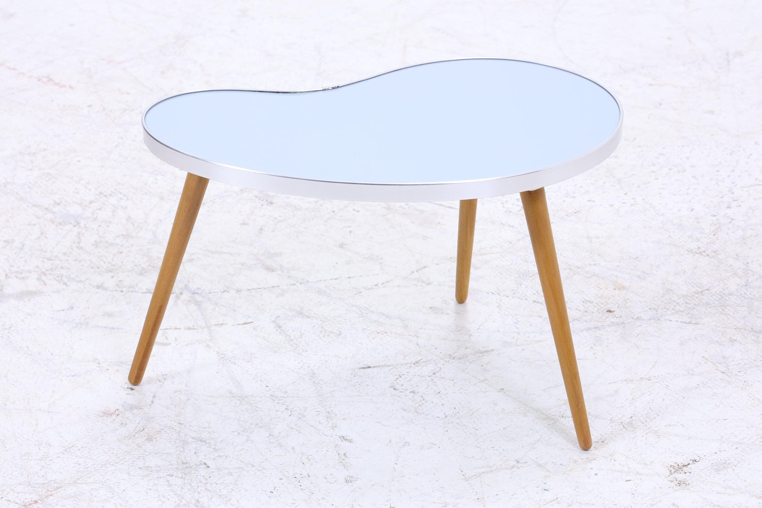 Vintage Nierentisch | Mid Century Blumentisch | Beistelltische Blau 60er Jahre