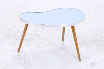 Vintage Nierentisch | Mid Century Blumentisch | Beistelltische Blau 60er Jahre