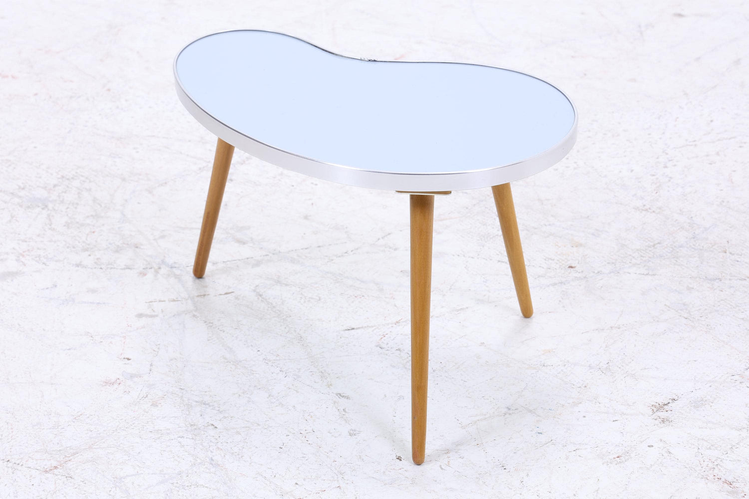 Vintage Nierentisch | Mid Century Blumentisch | Beistelltische Blau 60er Jahre
