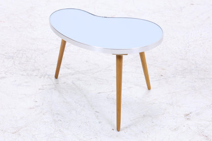 Vintage Nierentisch | Mid Century Blumentisch | Beistelltische Blau 60er Jahre