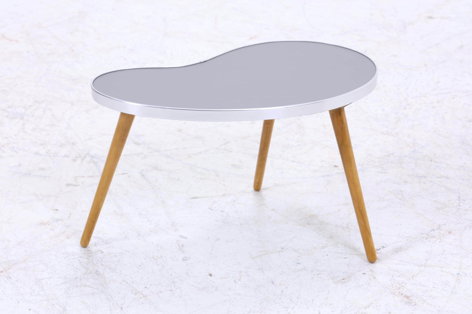Vintage Nierentisch | Mid Century Blumentisch | Beistelltische Grau 60er Jahre