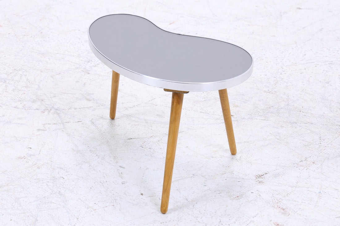 Vintage Nierentisch | Mid Century Blumentisch | Beistelltische Grau 60er Jahre