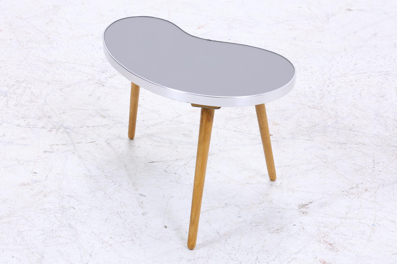 Vintage Nierentisch | Mid Century Blumentisch | Beistelltische Grau 60er Jahre