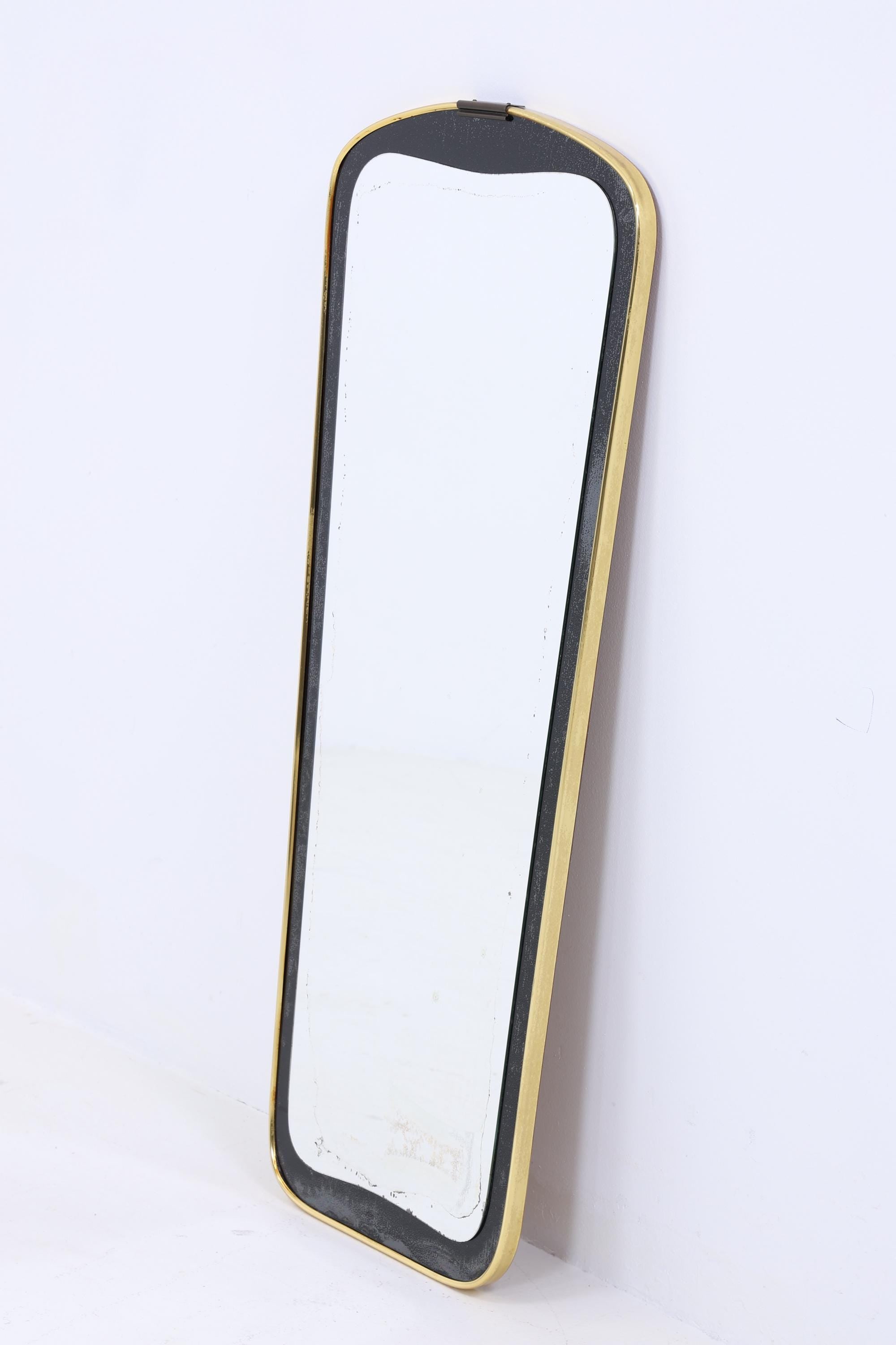 Vintage Spiegel 60er Jahre | Mid Century Hänge Spiegel Mirror Holz Retro Schräg Vintage