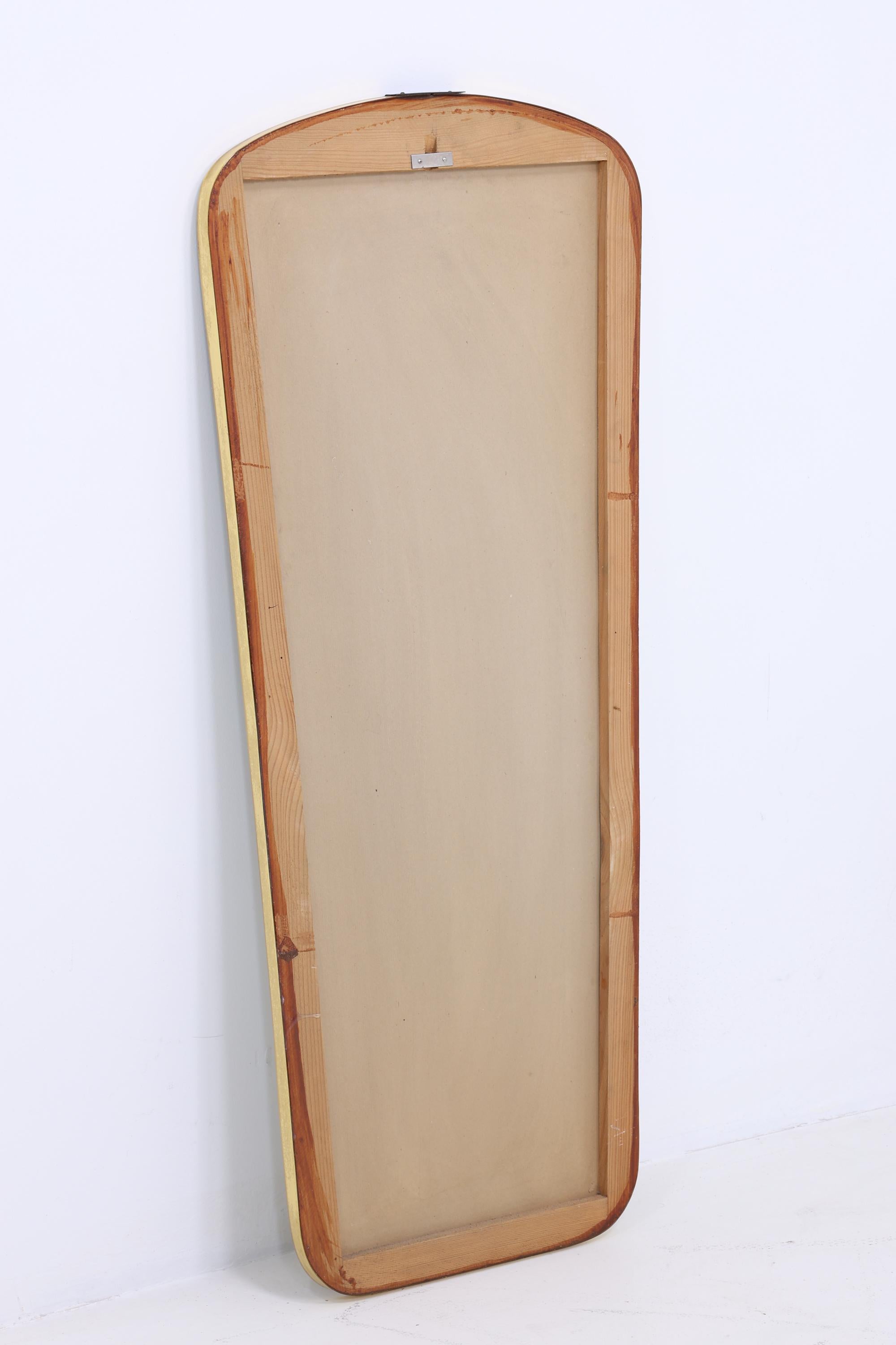 Vintage Spiegel 60er Jahre | Mid Century Hänge Spiegel Mirror Holz Retro Schräg Vintage