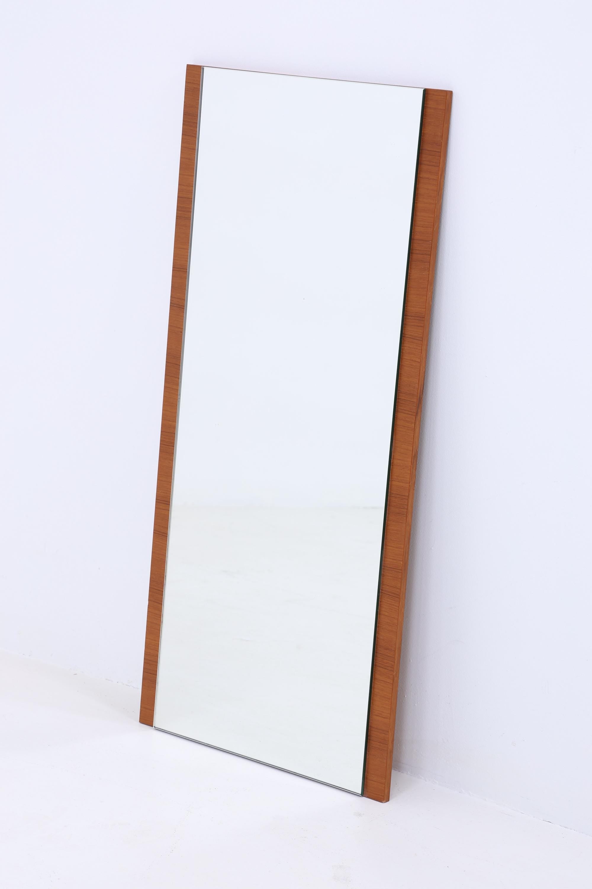 Wundervoller Vintage Spiegel 60er Jahre | Mid Century Hänge Spiegel Mirror Teak Holz Retro Schräg Vintage