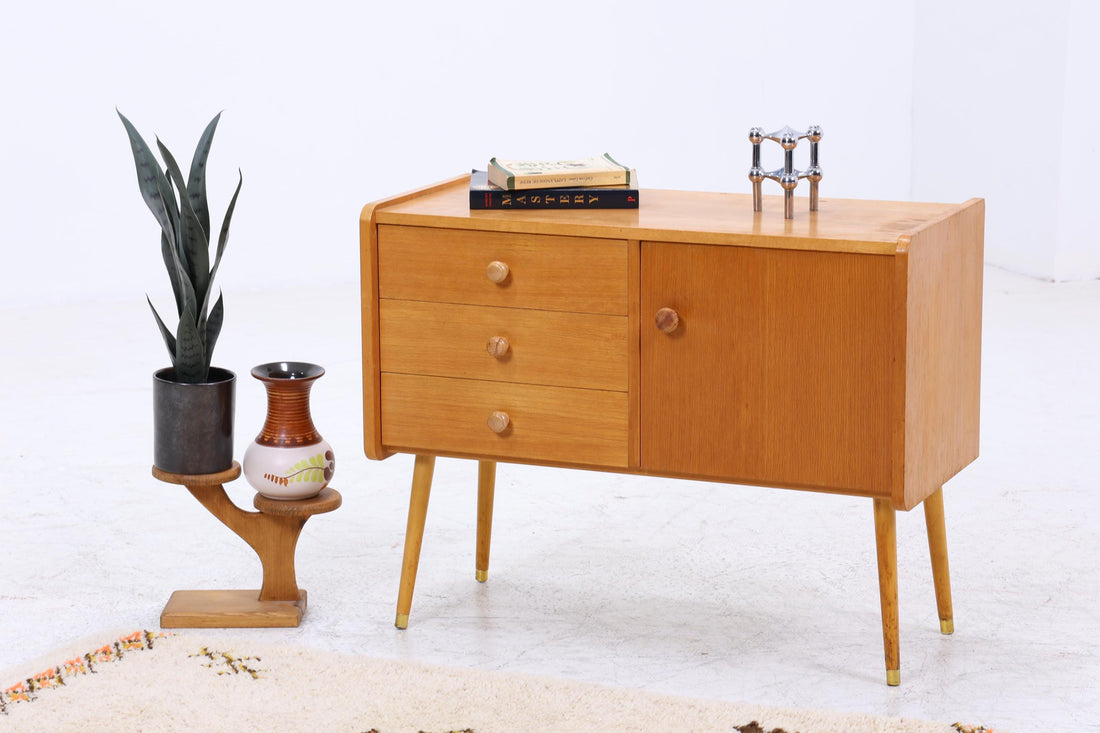Vintage Kommode 60er | Mid Century Schrank | Mini Kommode Retro Holz Aufbewahrung