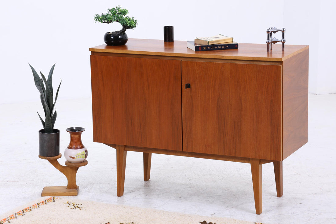 Wundervolle Vintage Kommode 60er | Mid Century Schrank | Kleine Anrichte Retro Holz Aufbewahrung
