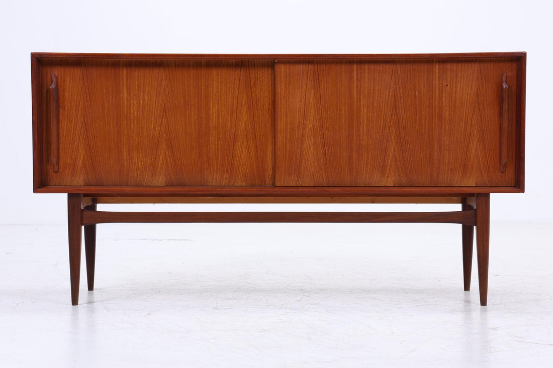 RT-217 Teak Sideboard von Heinrich Riestenpatt für RT Möbel | Mid Century Anrichte mit Schiebetüren Vintage Retro Holz Aufbewahrung