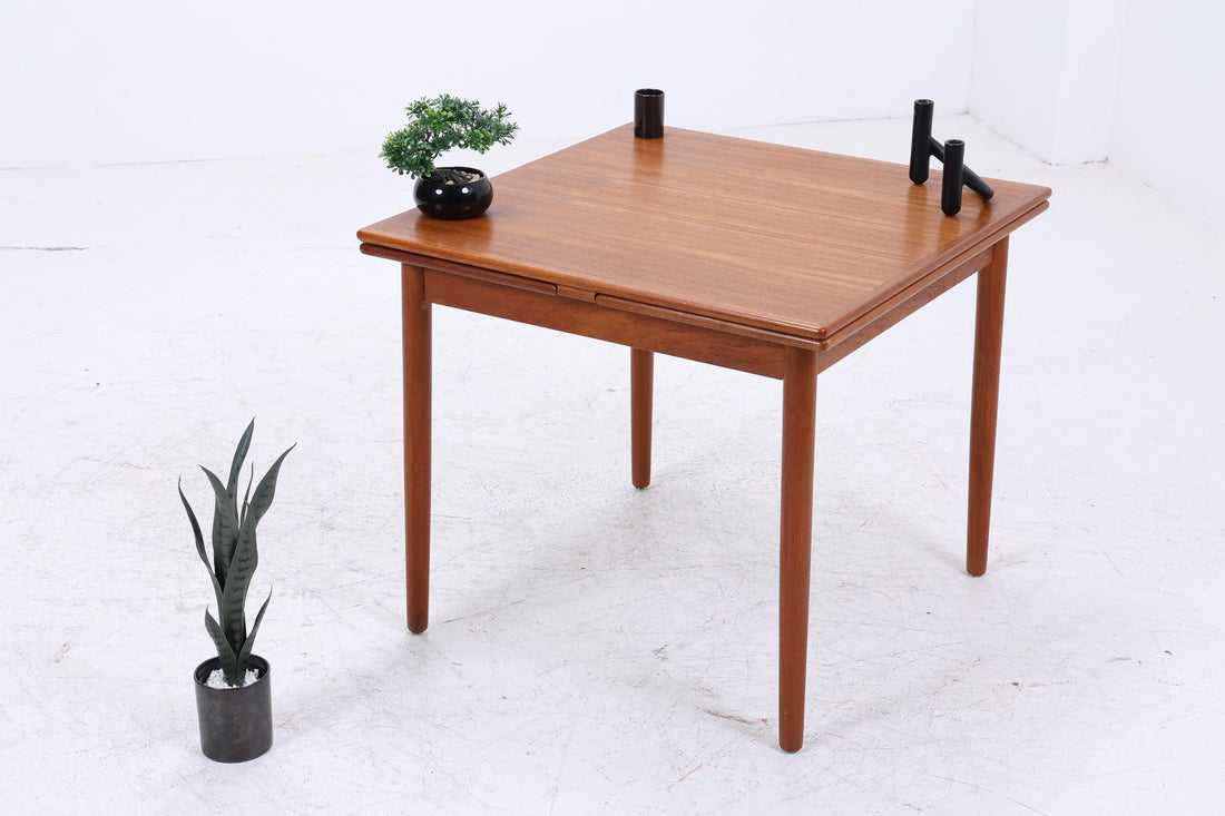 Vintage Teak Esstischvon AM Ansager Mobler | Danish Design Mid-Century Ausziehbarer Küchentisch 1960er Holz