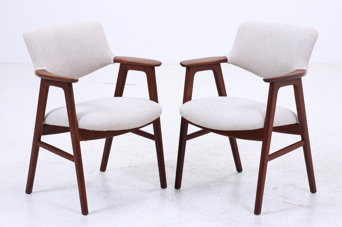 2er Set Teak Stühle von Erik Kirkegaard für Glostrup  | Mid Century Designklassiker | Vintage Stuhl | Retro Stuhl