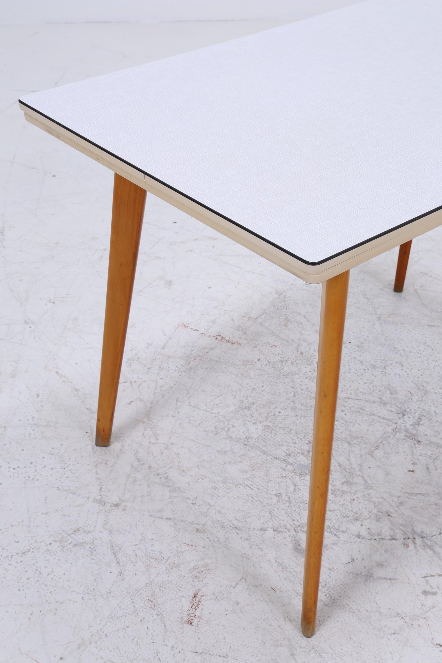 Klassischer Vintage Küchentisch 60er Jahre | Mid Century Esstisch Tisch Retro 70er Holz Resopal Ausziehbar