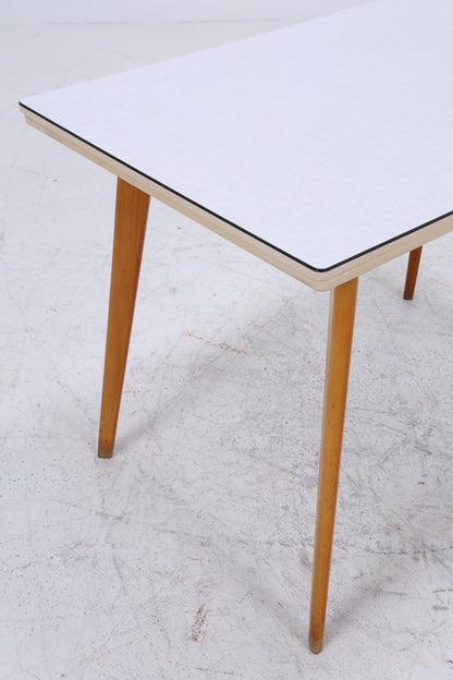 Klassischer Vintage Küchentisch 60er Jahre | Mid Century Esstisch Tisch Retro 70er Holz Resopal Ausziehbar