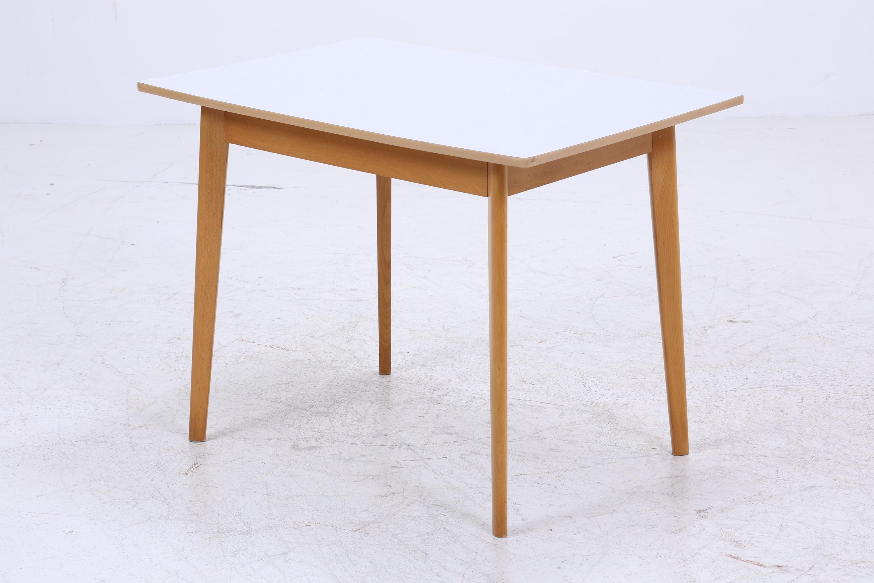 Vintage Küchentisch 60er Jahre | Mid Century Esstisch Tisch Retro 70er Holz Resopal