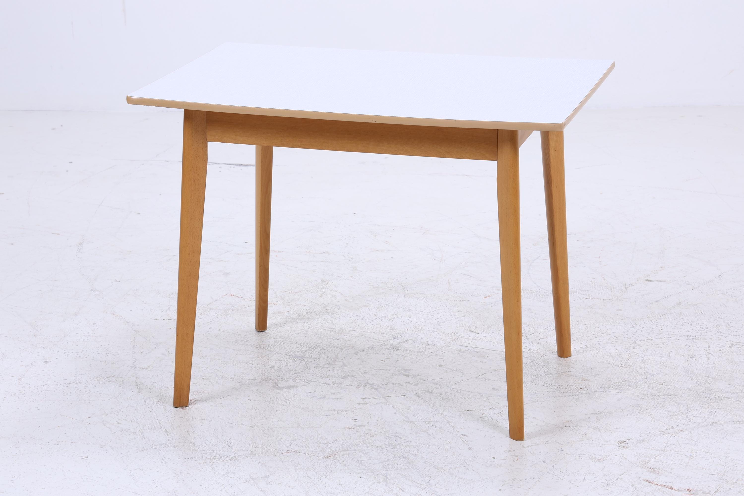 Vintage Küchentisch 60er Jahre | Mid Century Esstisch Tisch Retro 70er Holz Resopal