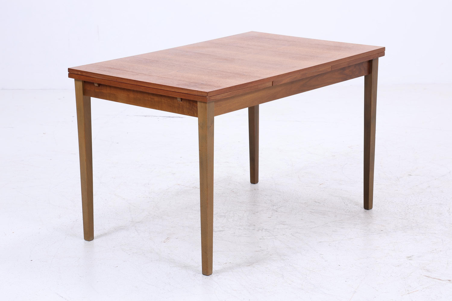 Vintage Teak Esstisch | Mid-Century Ausziehbarer Küchentisch 1960er Teak Holz