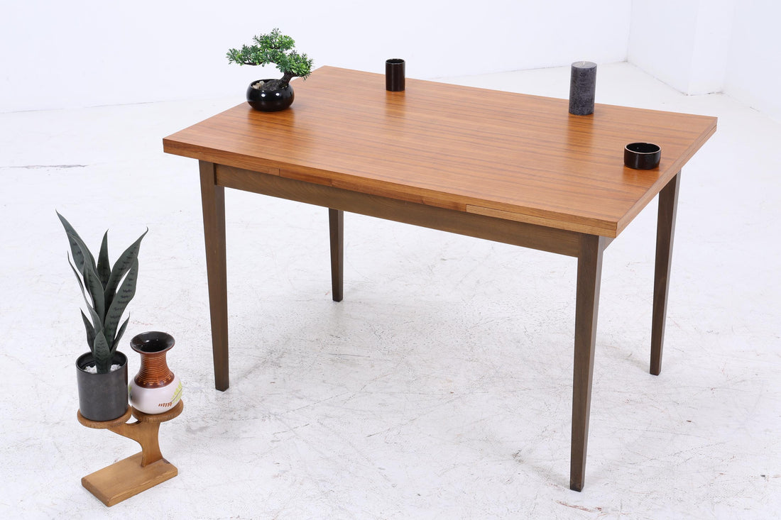 Vintage Esstisch | Mid-Century Ausziehbarer Küchentisch 1960er Holz