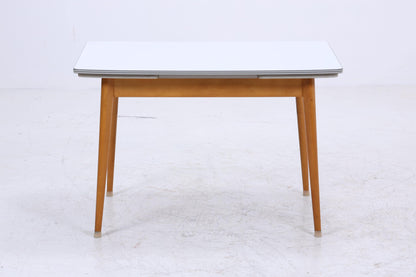 Vintage Küchentisch 60er Jahre | Mid Century Esstisch Tisch Retro 70er Holz Resopal Ausziehbar