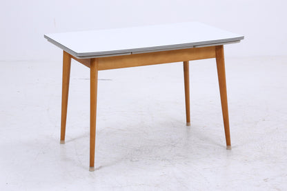 Vintage Küchentisch 60er Jahre | Mid Century Esstisch Tisch Retro 70er Holz Resopal Ausziehbar